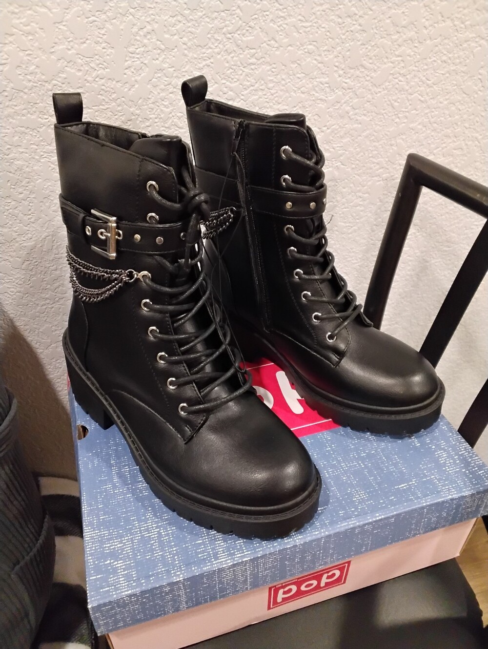 NWT Pop Aurorah Block Heel Booties 10